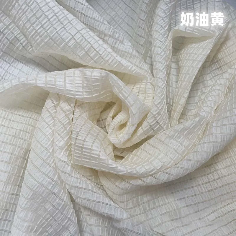 Textile And Sewing Materials - كريم أصفر متقلب النسيج لينة تنفس