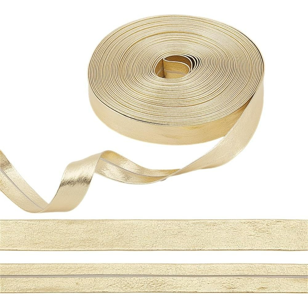 Binding Tape Bias - 9.8 ياردة الذهب الجلود تقليم أضعاف