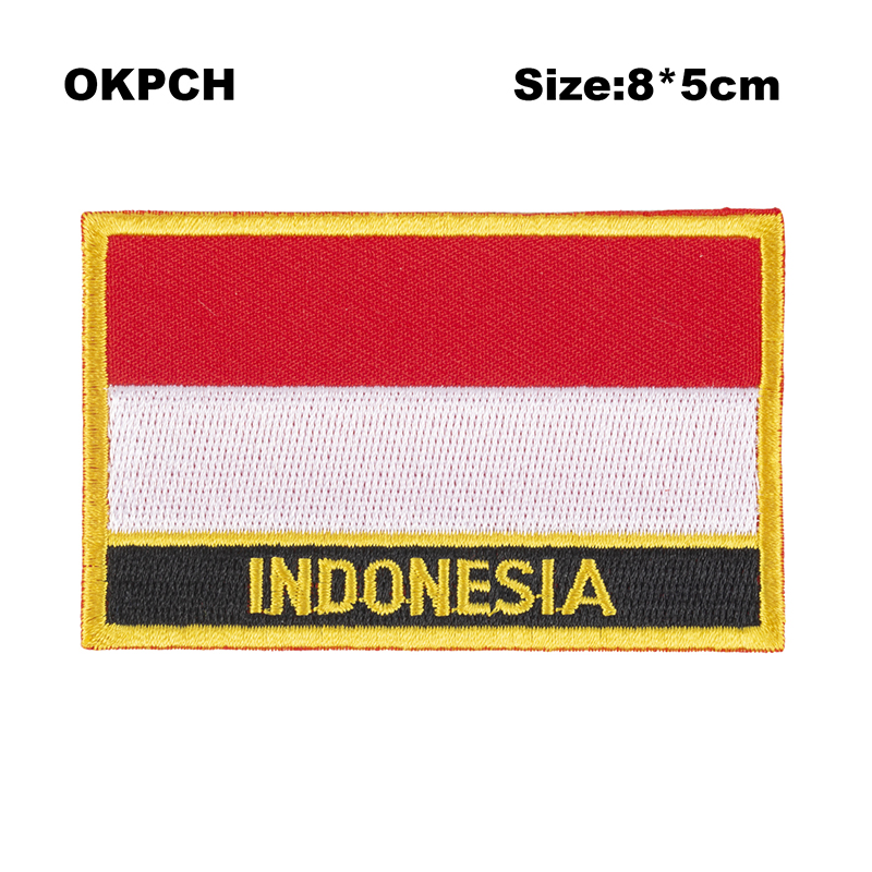 Sewing Indonesia - اندونيسيا العلم التطريز بقع الحديد على