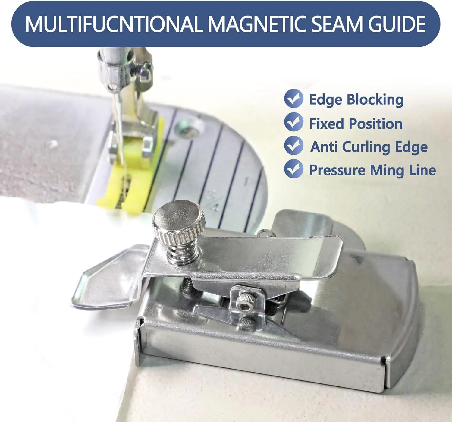 Sewing Gauge Ruler - دليل التماس المغناطيسي لآلة الخياطة، حواف