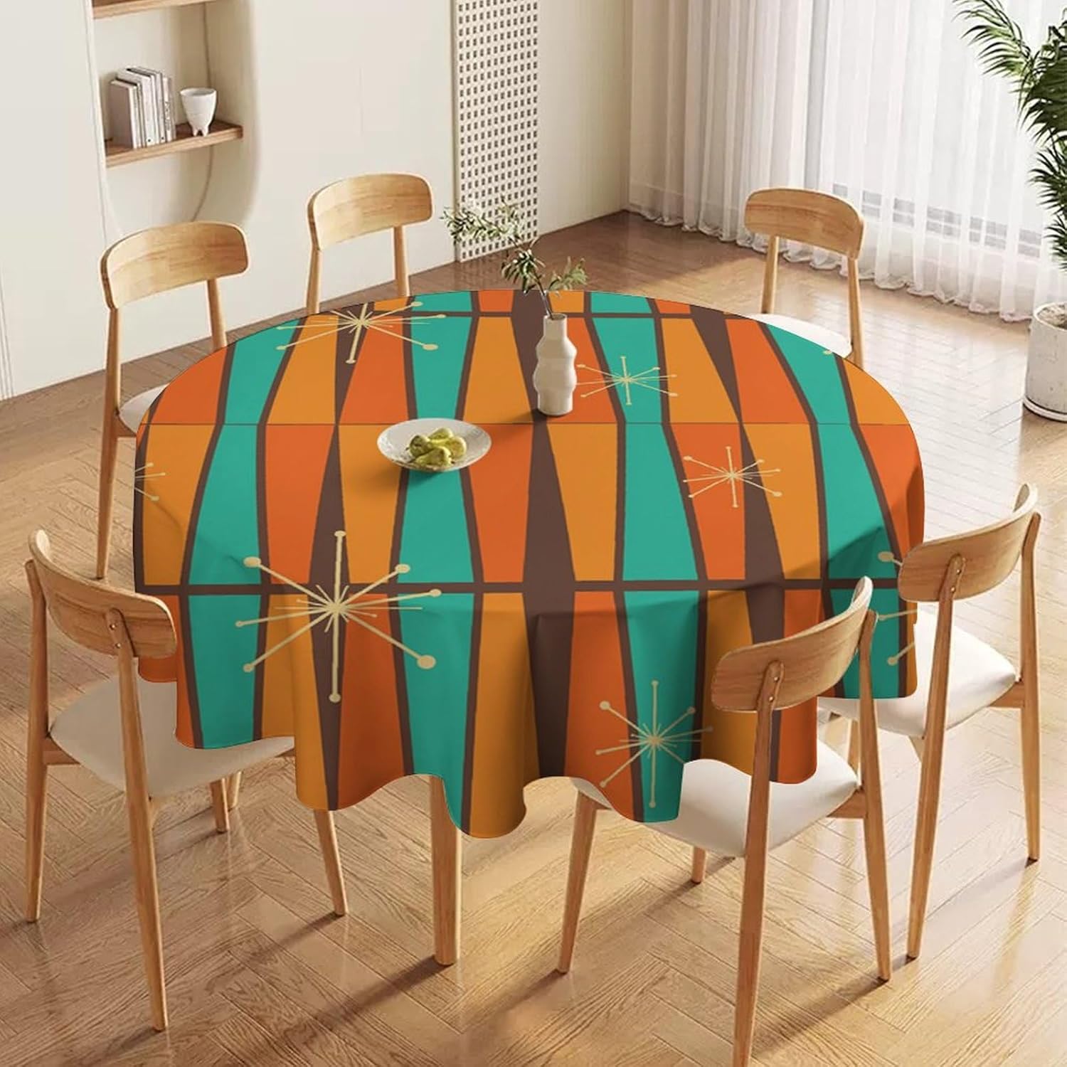 مفرش طاولة دائري بتصميم هندسي  - مراجعة Century Textile & Sewing Supply Photos وسعره