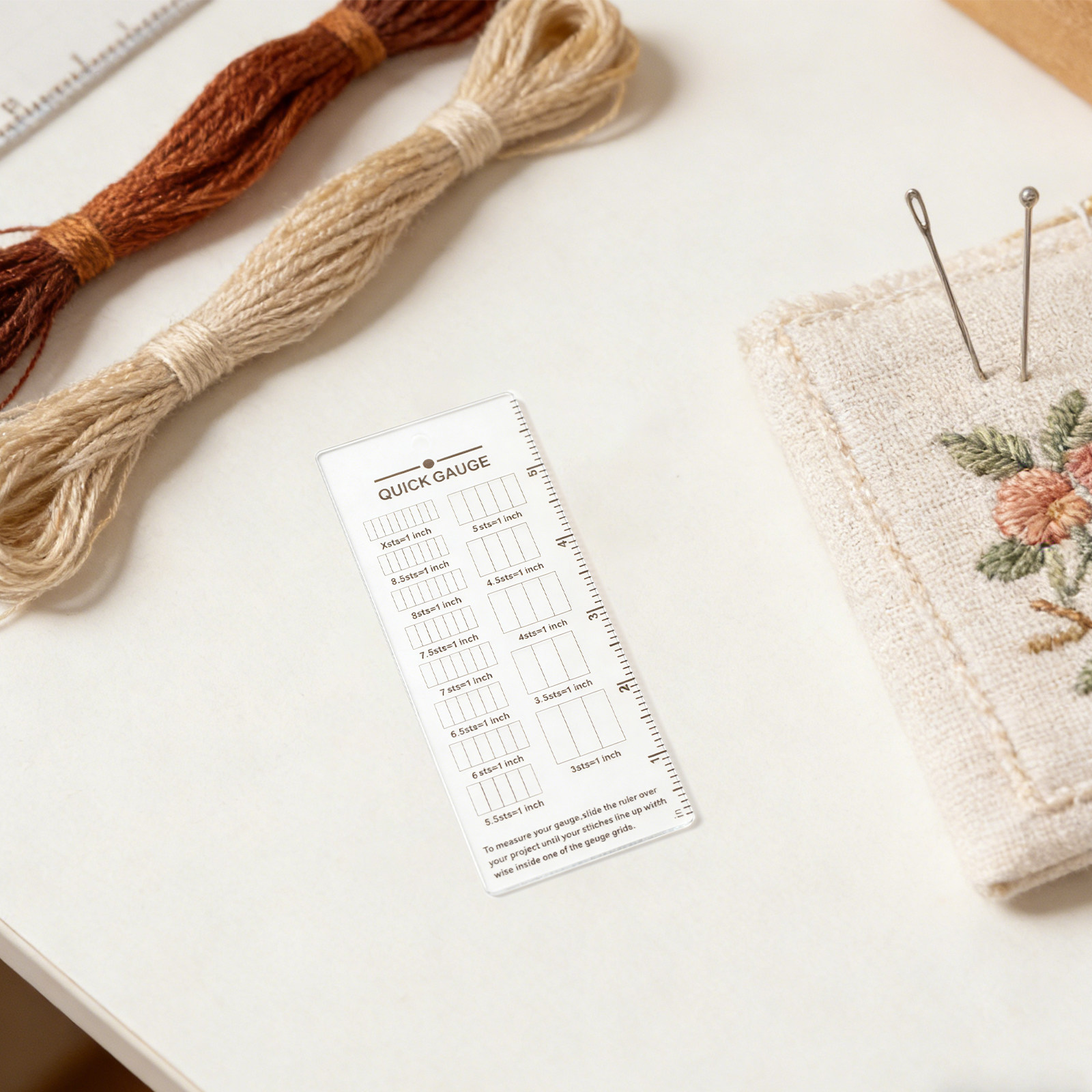 2 قطعة مسطرة قياس للحياكة من ا - مراجعة Sewing Gauge Ruler وسعره