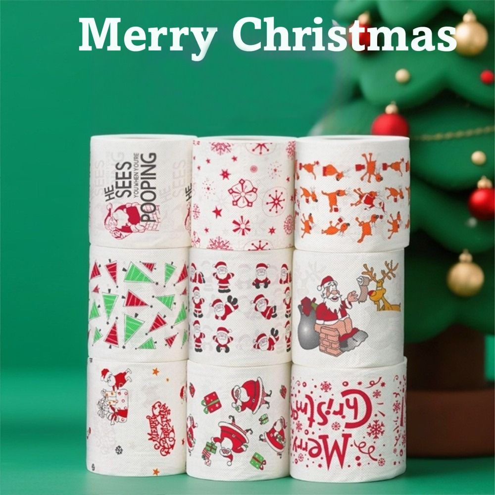 سانتا مطبوعة عيد الميلاد منادي - مراجعة Pattern Tissue Paper وسعره