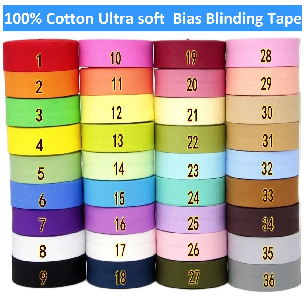 20 مللي متر عرض الترا لينة شري - مراجعة Binding Tape Bias وسعره