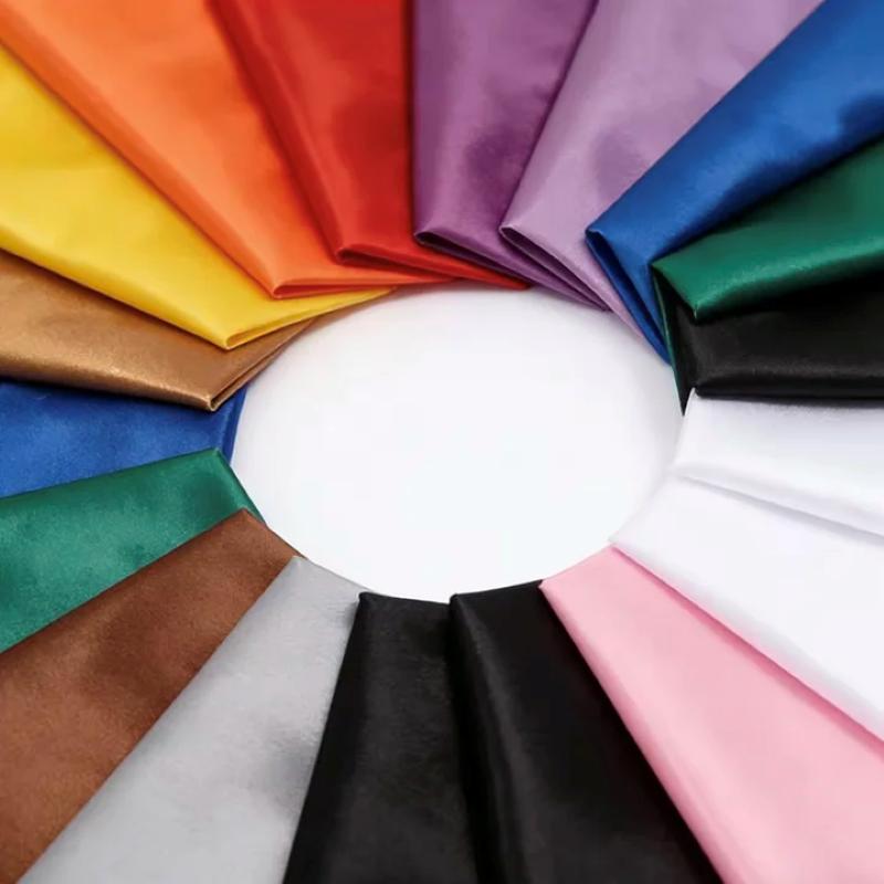 قماش ساتان ناعم متعدد الألوان، - مراجعة Textile And Sewing Materials وسعره