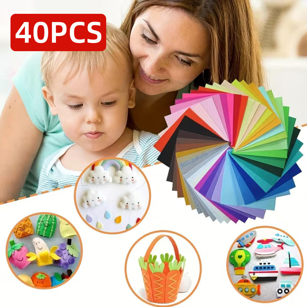 40 قطعة من قماش اللباد الملون، - مراجعة Fabric Softener Sheet وسعره